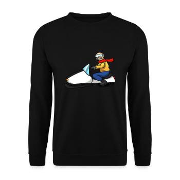 Snowmobile - Unisex Sweatshirt - black - Front - Alina (178cm) & Michal (187cm)
