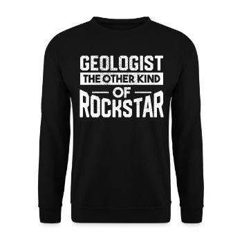 Geologist Rock Geology Gift - Unisex Sweatshirt - black - Front - Alina (178cm) & Michal (187cm)