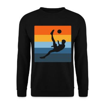 Soccer Footballer Rainbow Playing Soccer Boy - Unisex Sweatshirt - black - Front - Alina (178cm) & Michal (187cm)