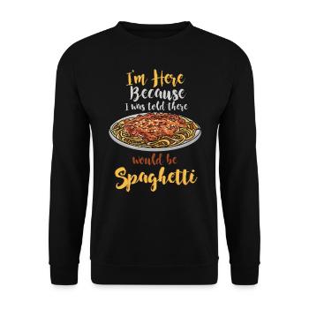 Spaghetti - Cadeau pour les amateurs de spaghetti - - Sweat-shirt Unisexe - noir - Devant - Alina (178cm) & Michal (187cm)
