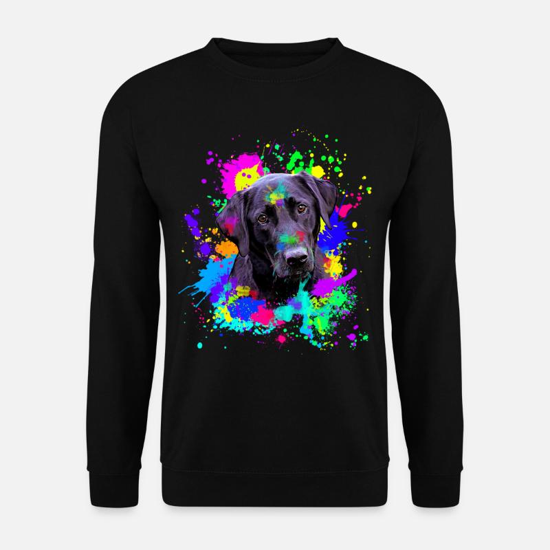 Süßer Schwarzer Labrador-Hund - Unisex Pullover - Schwarz