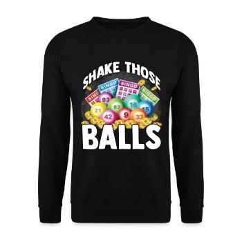 Bingo numéro porte-bonheur loto cadeau grand-père grand-mère - Sweat-shirt Unisexe - noir - Devant - Alina (178cm) & Michal (187cm)