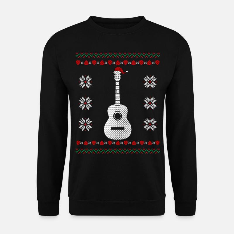 Guitar Ugly Christmas - Unisex Pullover - Schwarz