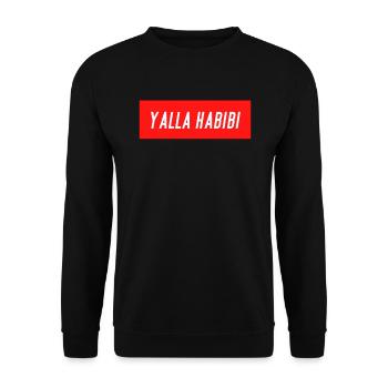 Yalla Habibi Arabic gift present idea - Unisex Sweatshirt - black - Front - Alina (178cm) & Michal (187cm)