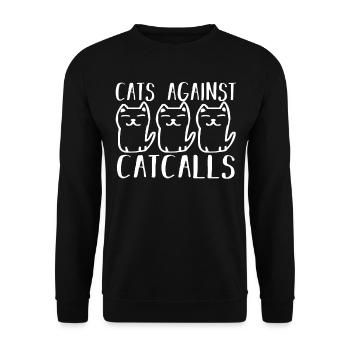 Chats contre les appels - Sweat-shirt Unisexe - noir - Devant - Alina (178cm) & Michal (187cm)