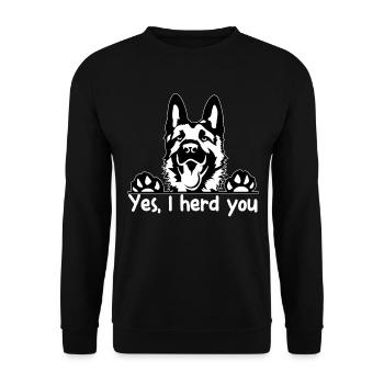 German shepherd dog - Unisex Sweatshirt - black - Front - Alina (178cm) & Michal (187cm)