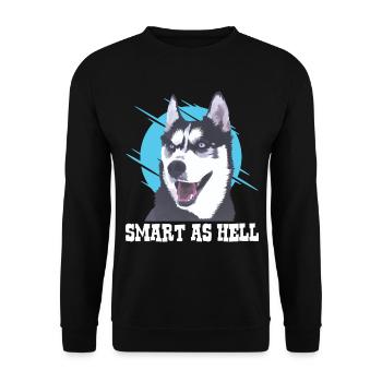 Husky Husky dog Husky gifts dog lover - Unisex Sweatshirt - black - Front - Alina (178cm) & Michal (187cm)