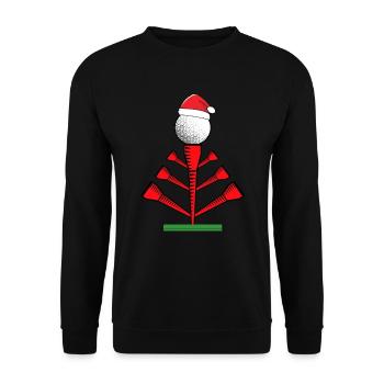 Balle de golf Santa Hat Golf Christmas Tree - Sweat-shirt Unisexe - noir - Devant - Alina (178cm) & Michal (187cm)