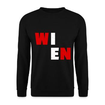 Wien Vienna Austria - Unisex Pullover - Schwarz - Vorne - Alina (178cm) & Michal (187cm)