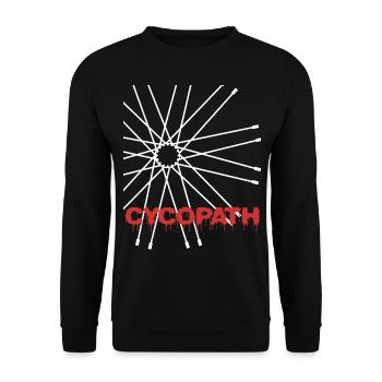 Funny bike motif with spoke - Unisex Sweatshirt - black - Front - Alina (178cm) & Michal (187cm)