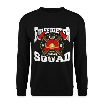 Firefighter team - Unisex Sweatshirt - black - Front - Alina (178cm) & Michal (187cm)