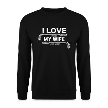 Golf sort pour hommes hommes golfeurs cadeaux - Sweat-shirt Unisexe - noir - Devant - Alina (178cm) & Michal (187cm)