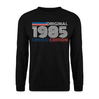 35 birthday 1985 - Unisex Sweatshirt - black - Front - Alina (178cm) & Michal (187cm)