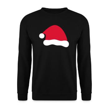 Chapeau de père noël - Sweat-shirt Unisexe - noir - Devant - Alina (178cm) & Michal (187cm)