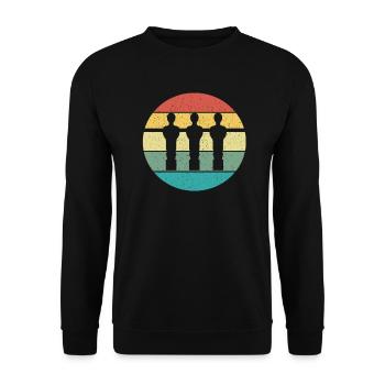 Foosball Table Soccer Hobby Passion Gift - Unisex Pullover - Schwarz - Vorne - Alina (178cm) & Michal (187cm)