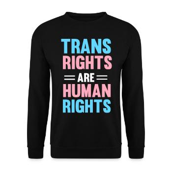 Trans Rights Are Human Rights Transgender LGBTQ Pr - Unisex Sweatshirt - black - Front - Alina (178cm) & Michal (187cm)