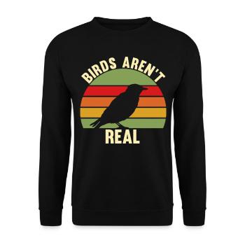 Birds Aren't Real Conspiracy Theory Gifts For Theo - Unisex Pullover - Schwarz - Vorne - Alina (178cm) & Michal (187cm)