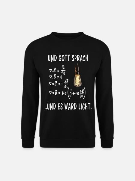 Physik Maxwell Gleichungen Physiker Mathematiker S - Unisex Pullover - Schwarz