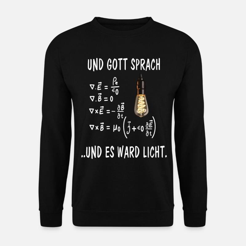 Physik Maxwell Gleichungen Physiker Mathematiker S - Unisex Pullover - Schwarz