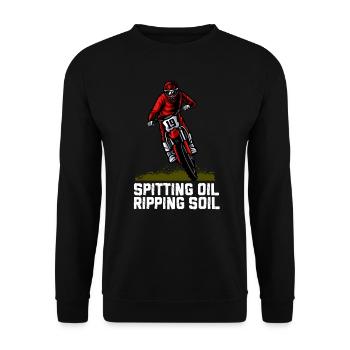 Motocross motocross machine motocross moto - Sweat-shirt Unisexe - noir - Devant - Alina (178cm) & Michal (187cm)