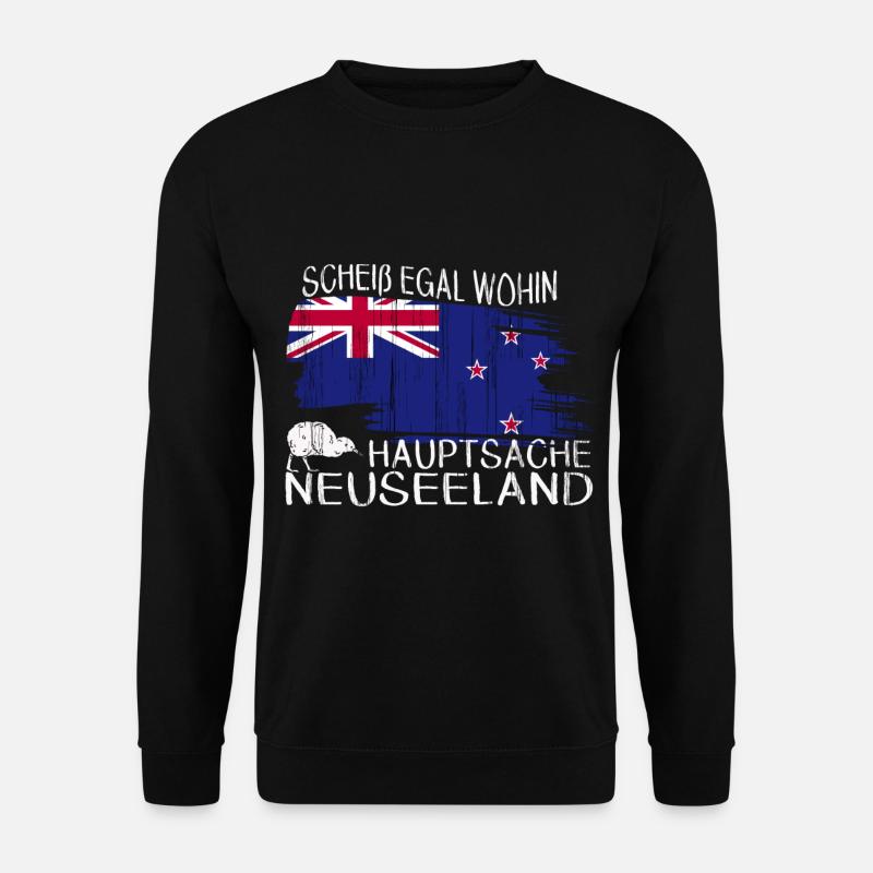 Neuseeland Newzealand Kiwi Vogel Reisen Neuseeländ - Unisex Pullover - Schwarz