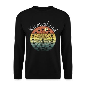 Kirmeskind - Schausteller und Riesenrad - Unisex Pullover - Schwarz - Vorne - Alina (178cm) & Michal (187cm)