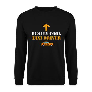 Really cool taxi driver - taxi owner gift - Unisex Sweatshirt - black - Front - Alina (178cm) & Michal (187cm)
