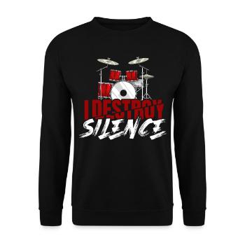 Tambours - Sweat-shirt Unisexe - noir - Devant - Alina (178cm) & Michal (187cm)