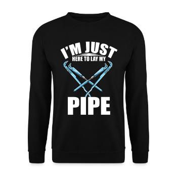 plombier - Sweat-shirt Unisexe - noir - Devant - Alina (178cm) & Michal (187cm)