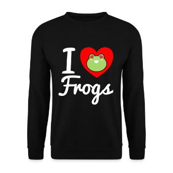 Frosch Kröte Laubfrosch Quak Froschkönig Märchen - Unisex Pullover - Schwarz - Vorne - Alina (178cm) & Michal (187cm)