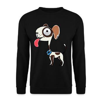 Hunde Hund Haustiere Weihnachtsgeschenk - Unisex Pullover - Schwarz - Vorne - Alina (178cm) & Michal (187cm)