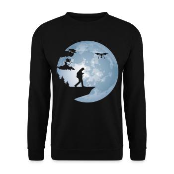 Pilote de drone Pilote de drone pilote de drone - Sweat-shirt Unisexe - noir - Devant - Alina (178cm) & Michal (187cm)