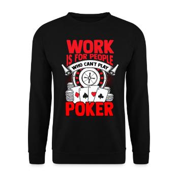poker - Sweat-shirt Unisexe - noir - Devant - Alina (178cm) & Michal (187cm)