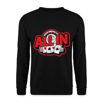 poker - Sweat-shirt Unisexe - noir - Devant - Alina (178cm) & Michal (187cm)