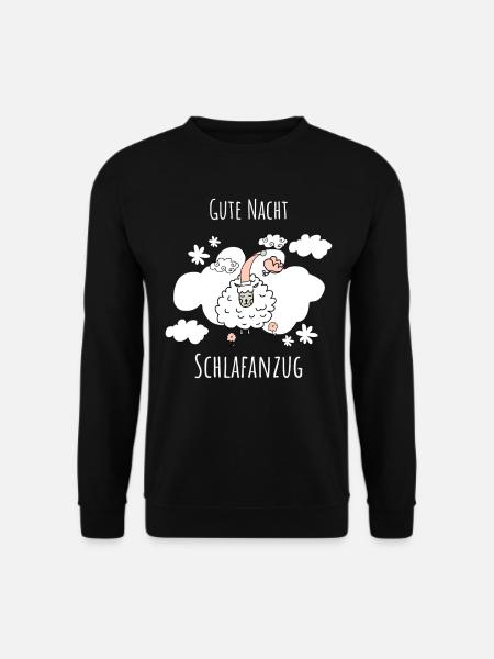 Schaf Gute Nacht Schlafanzug Geschenk Weihnachten - Unisex Pullover - Schwarz