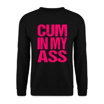 Sex Spruch Anal Porno Swinger - Unisex Pullover - Schwarz - Vorne - Alina (178cm) & Michal (187cm)