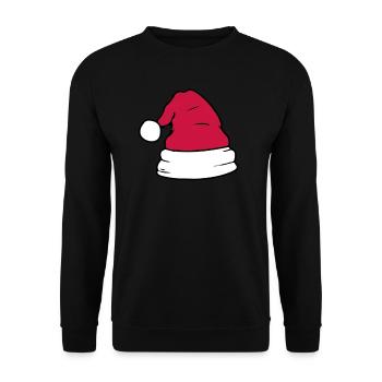 Santa hat - Unisex Sweatshirt - black - Front - Alina (178cm) & Michal (187cm)