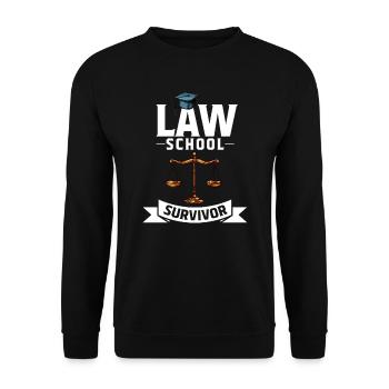 Étudiant en droit en droit - Sweat-shirt Unisexe - noir - Devant - Alina (178cm) & Michal (187cm)
