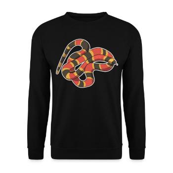 Schlange Reptil Schlangen Schlange Herren - Unisex Pullover - Schwarz - Vorne - Alina (178cm) & Michal (187cm)