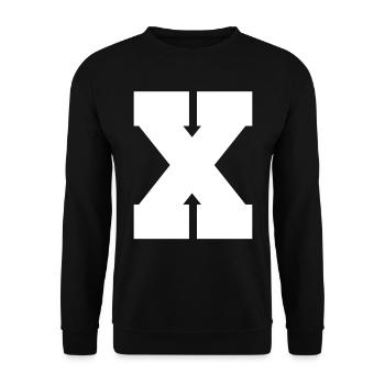 Lettre X - Sweat-shirt Unisexe - noir - Devant - Alina (178cm) & Michal (187cm)