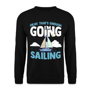 Sailing sailboat regatta dinghy nautical catamaran - Unisex Sweatshirt - black - Front - Alina (178cm) & Michal (187cm)