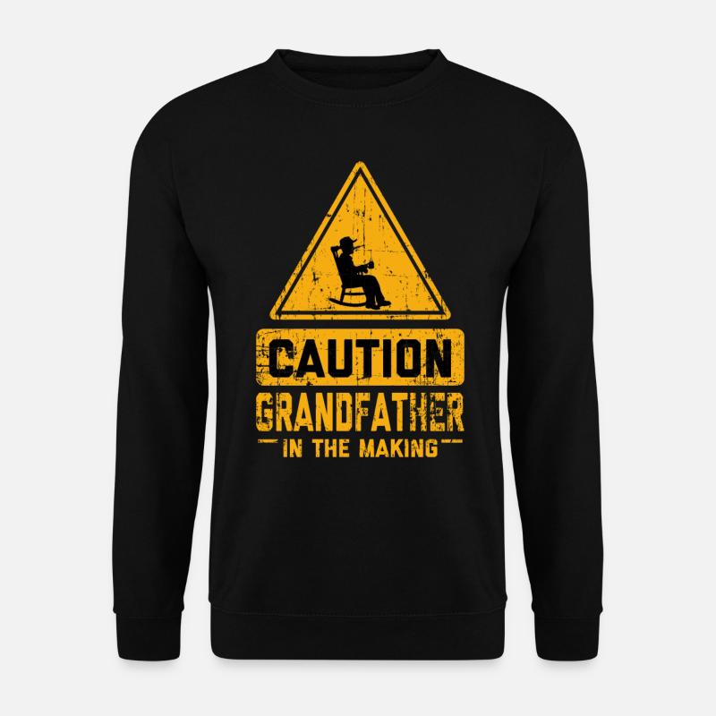 CAUTION Grandfather In The Making - Unisex Pullover - Schwarz