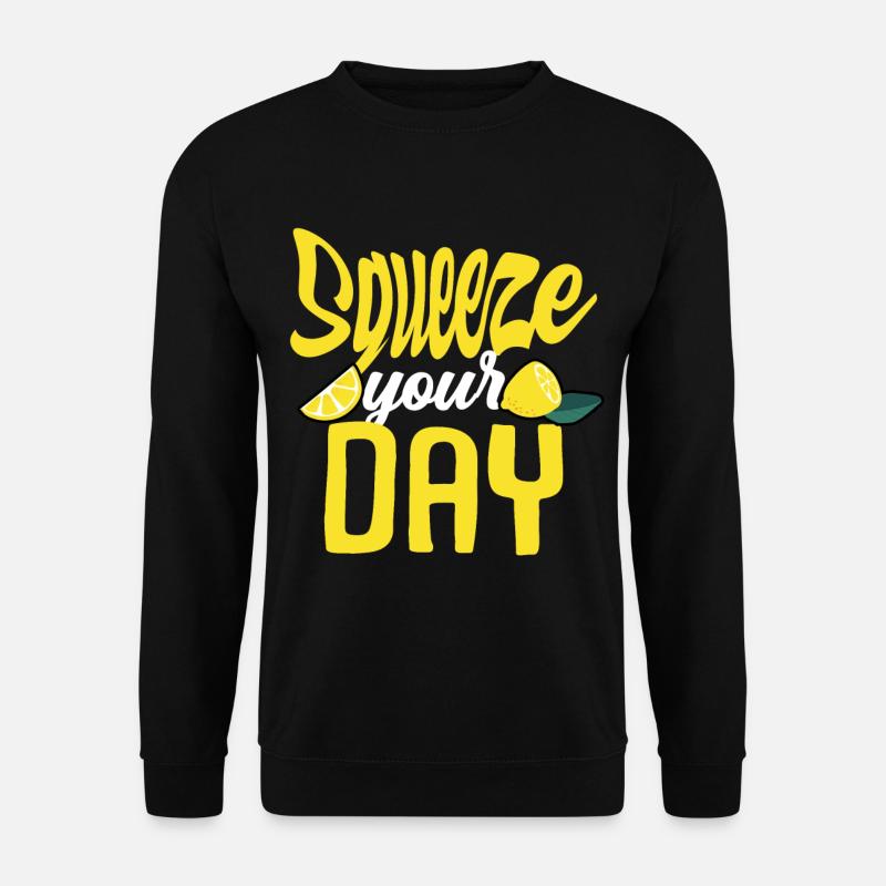 Zitrone - Unisex Pullover - Schwarz