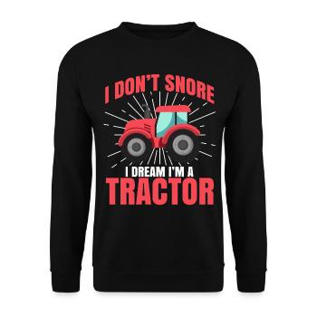 Tractor Agriculture Farm Agricultural Equipment Field - Unisex Sweatshirt - black - Front - Alina (178cm) & Michal (187cm)