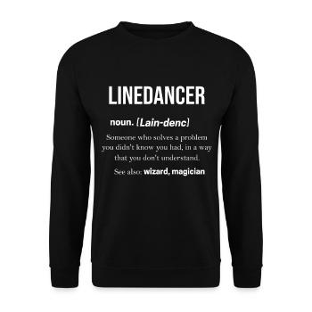 Linedance Western Countrymusic Tanzsport - Unisex Pullover - Schwarz - Vorne - Alina (178cm) & Michal (187cm)