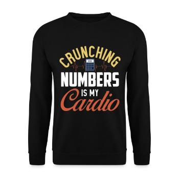 Le nombre croquant est mon cardio - cadeau drôle - Sweat-shirt Unisexe - noir - Devant - Alina (178cm) & Michal (187cm)
