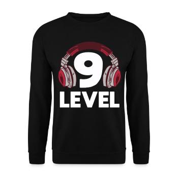 Gaming Video 9th Birthday Kids Gift Gambling - Unisex Sweatshirt - black - Front - Alina (178cm) & Michal (187cm)