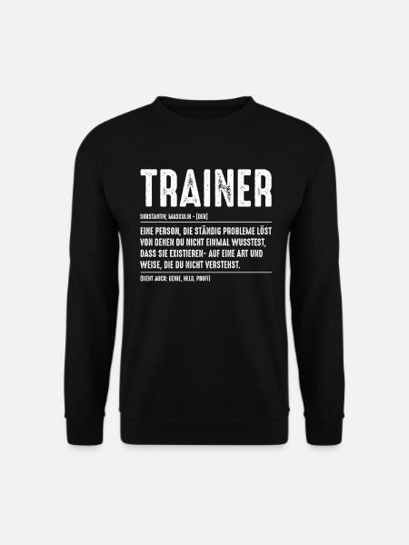Trainer Sport Verein Mannschaft - Unisex Pullover - Schwarz