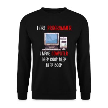 Je suis programmeur Programmation informatique drôle - Sweat-shirt Unisexe - noir - Devant - Alina (178cm) & Michal (187cm)