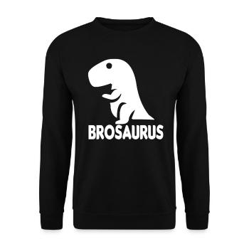 Brother brosaurus dino brothers gift - Unisex Sweatshirt - black - Front - Alina (178cm) & Michal (187cm)